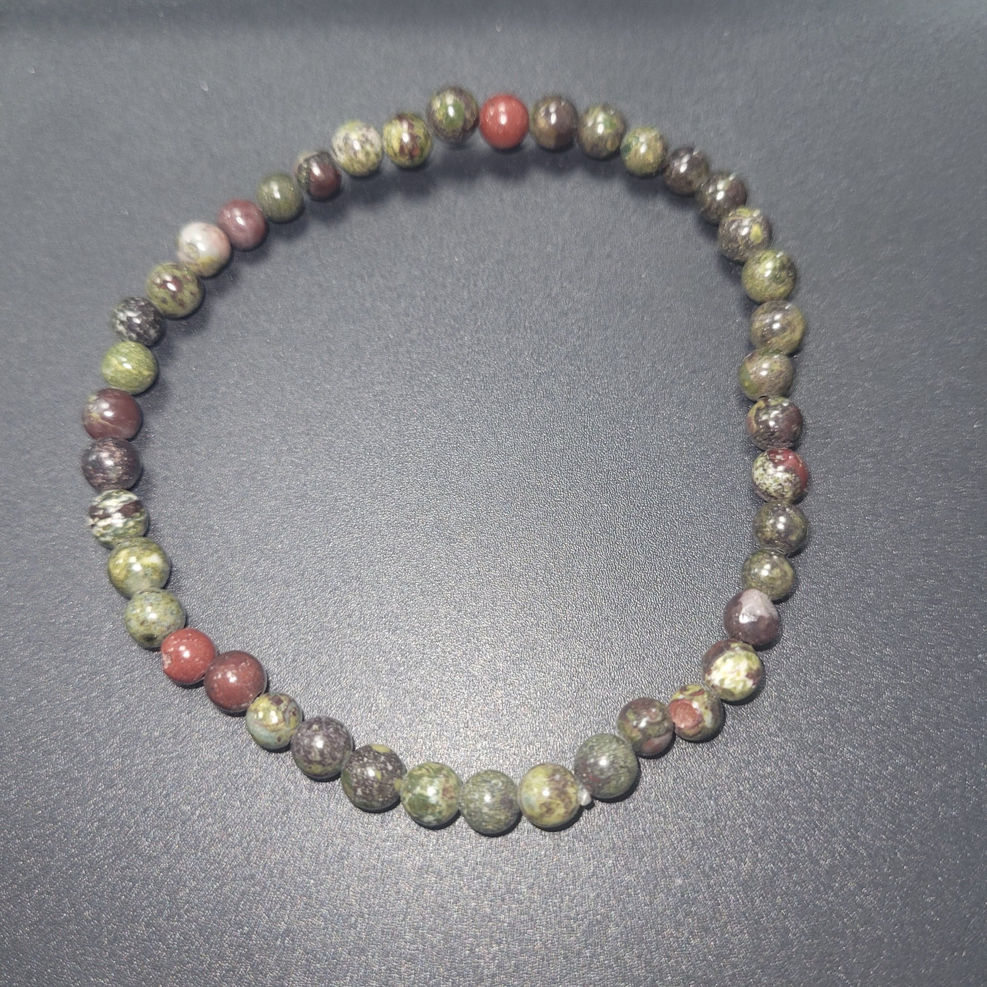 4mm Bloodstone Stretch Bracelet.