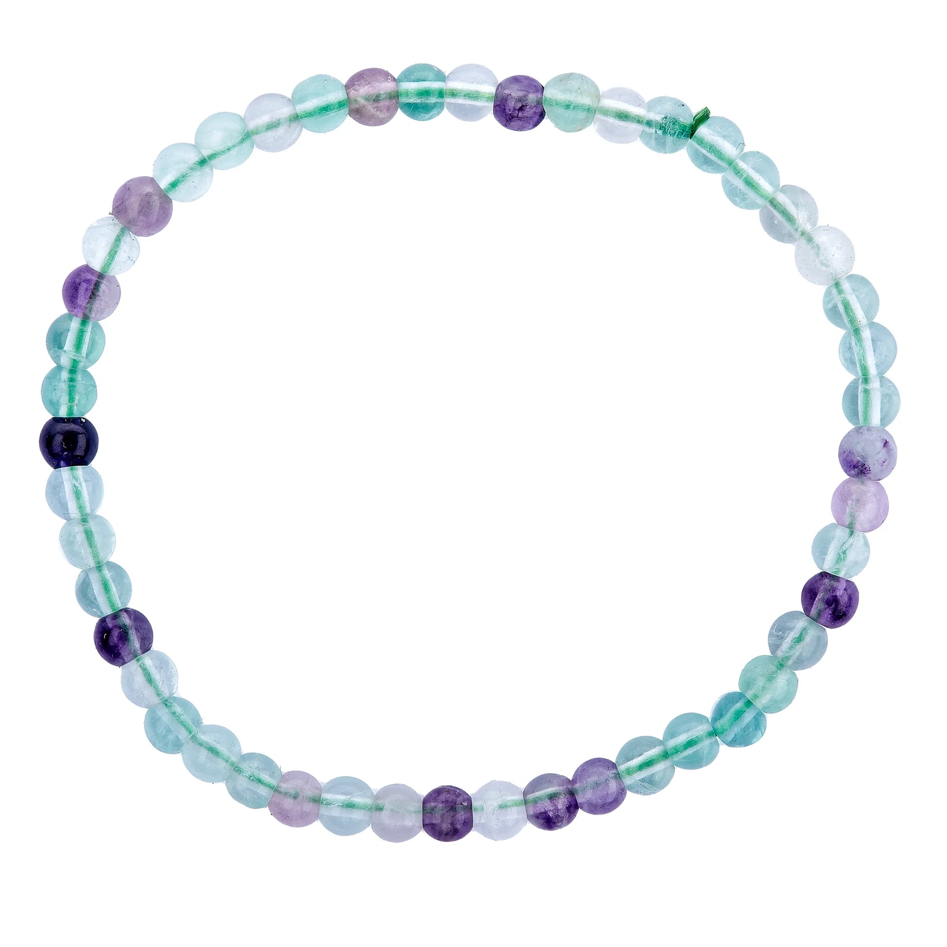 4mm Fluorite Stretch Bracelet.