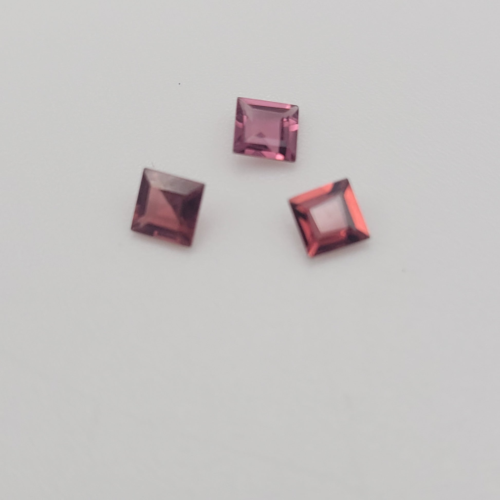 4mm Garnet Princess Cut EACH.