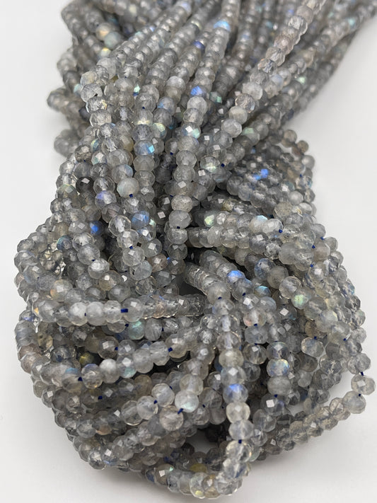 4mm Labradorite Faceted AAA Bead Strand.
