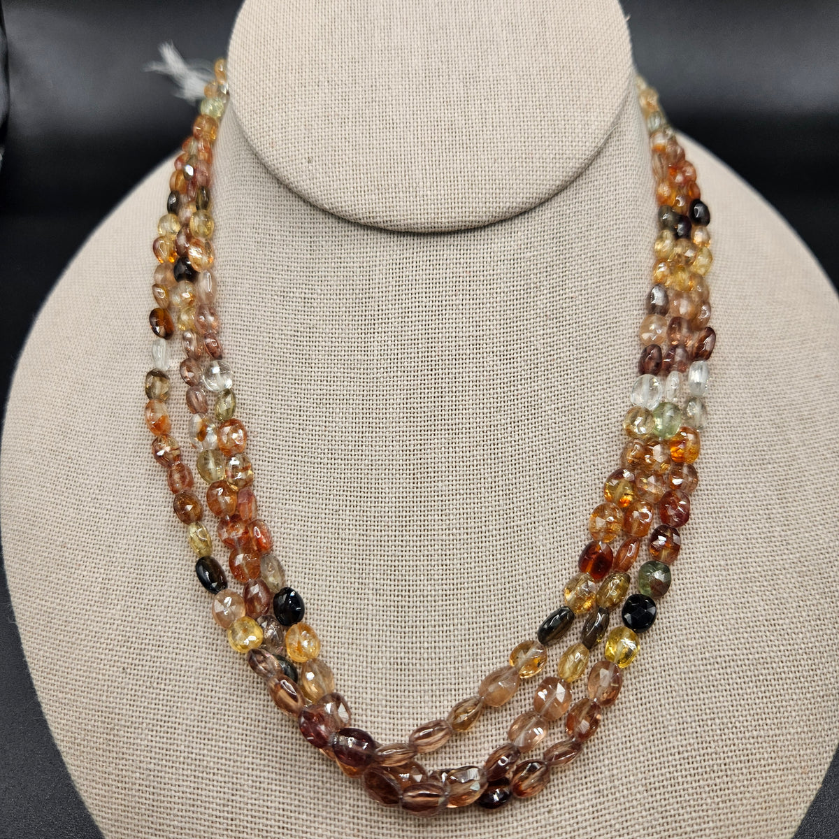4mm-5mm Faceted Zircon Oval Bead Strand.