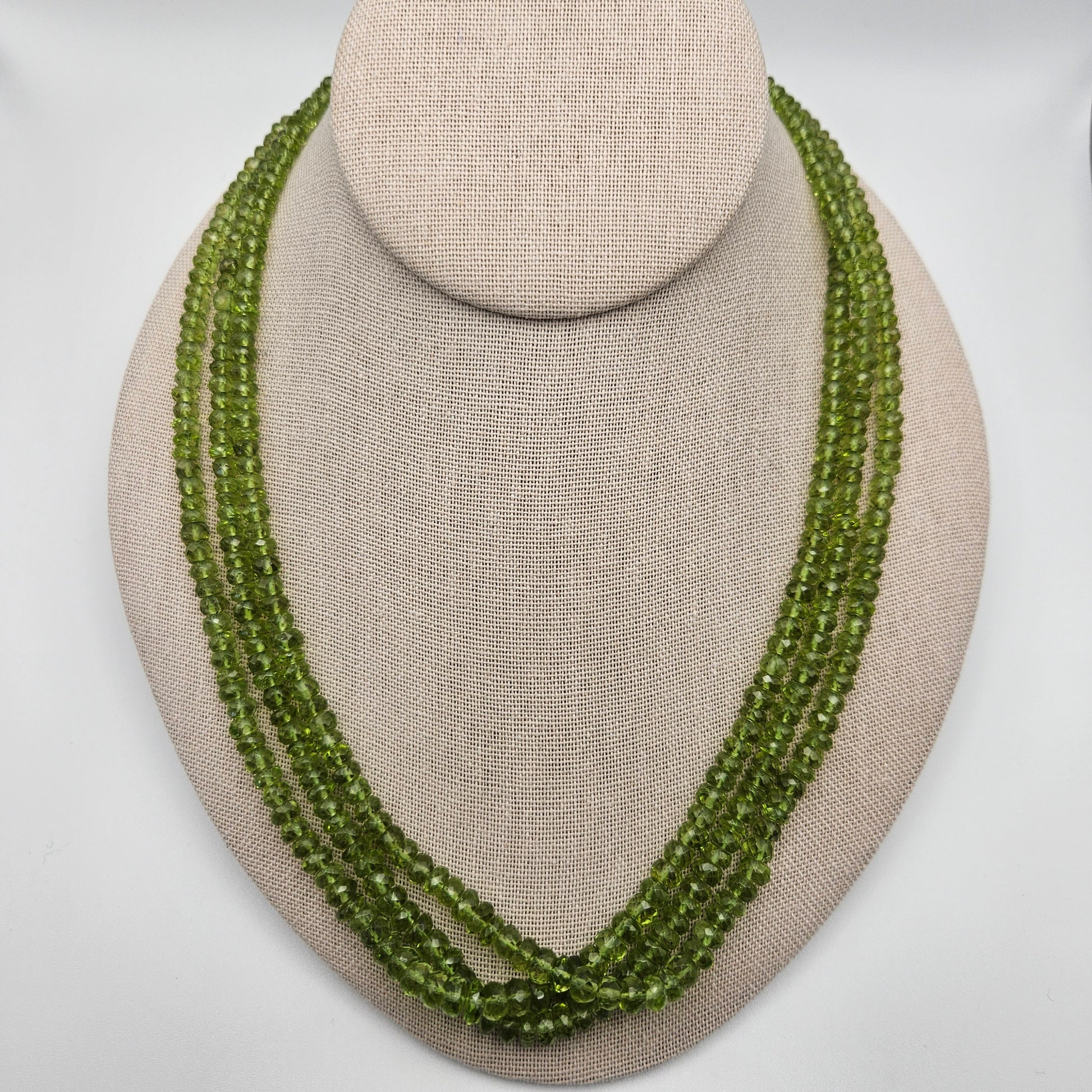 4mm-6mm Peridot Graduated Faceted Bead Strand.