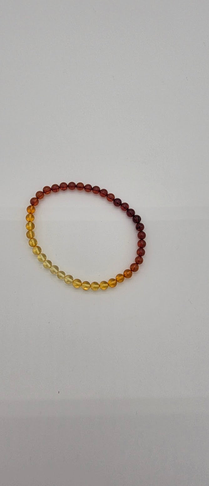 4mm Amber Stretch Bracelet.