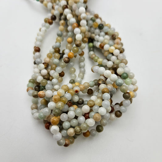 4mm Burma Jade Round Bead Strand.