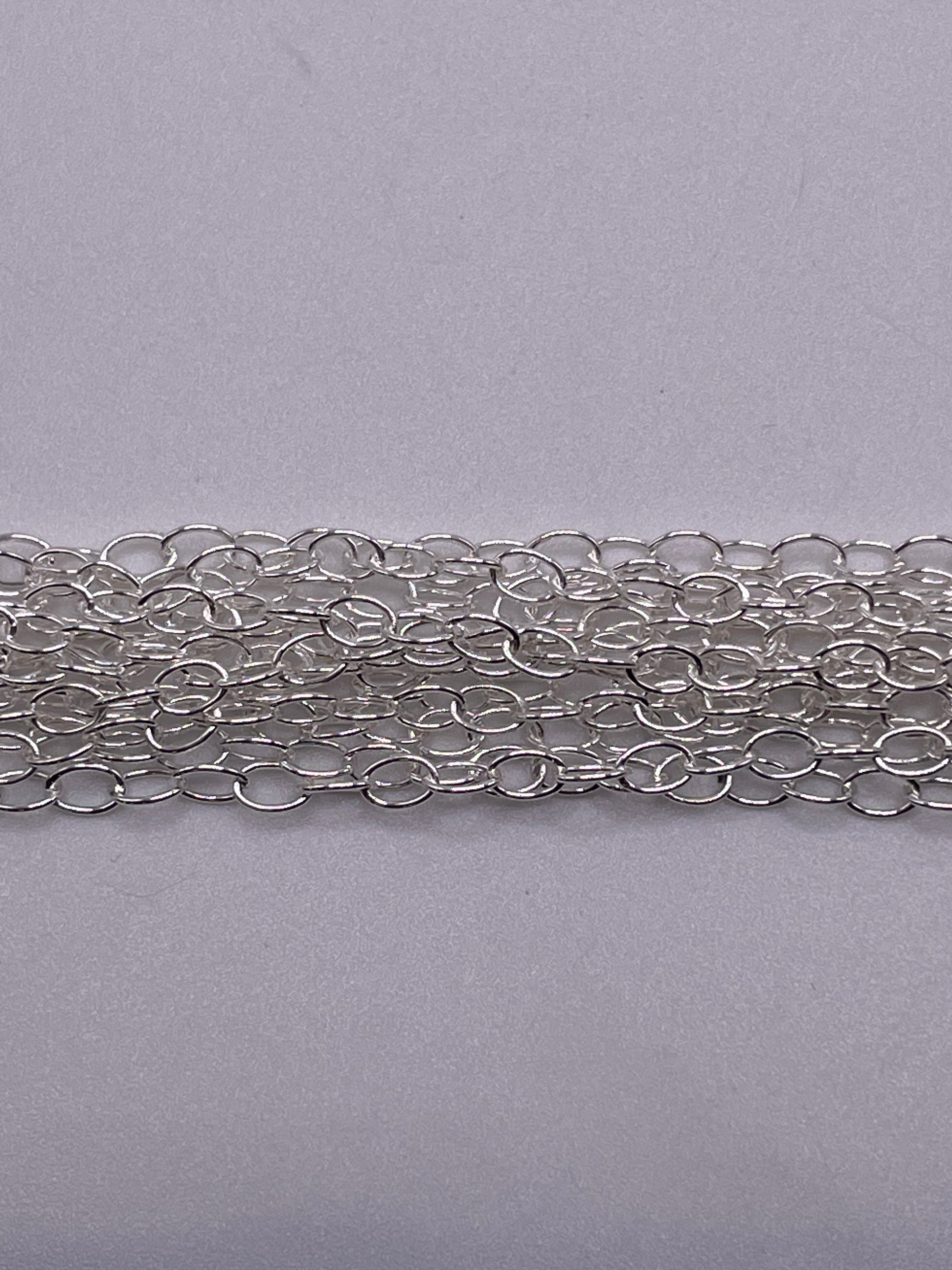 4mm Cable Chain Sterling Silver Sold By The Foot.