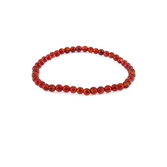 4mm Carnelian Stretch Bracelet.