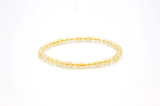 4mm Citrine Stretch Bracelet.