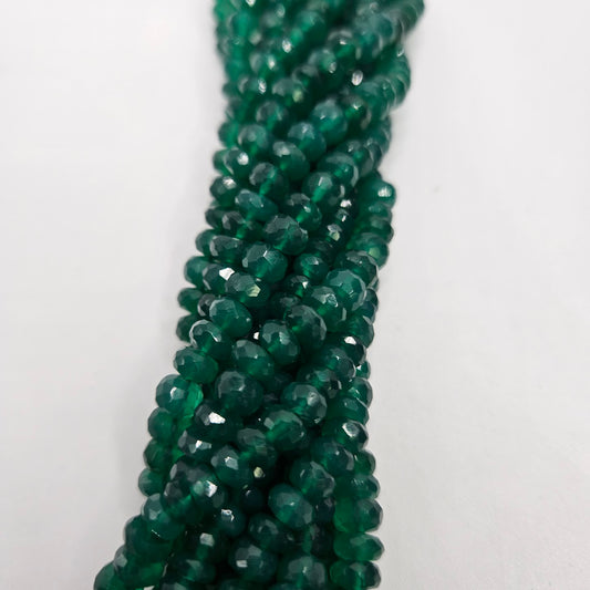 4mm Emerald Faceted Strand.