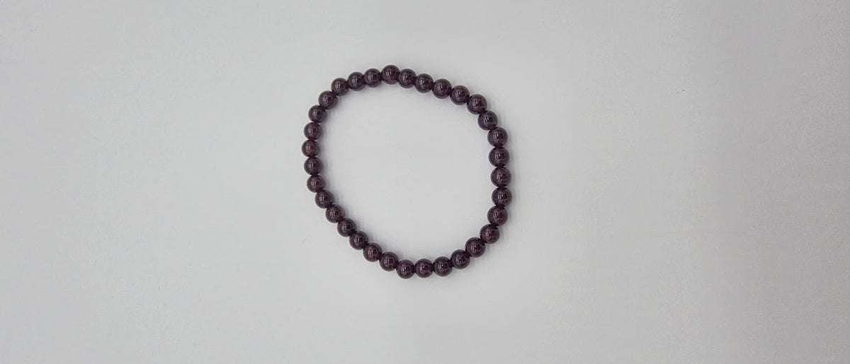 4mm Garnet Stretch Bracelet.
