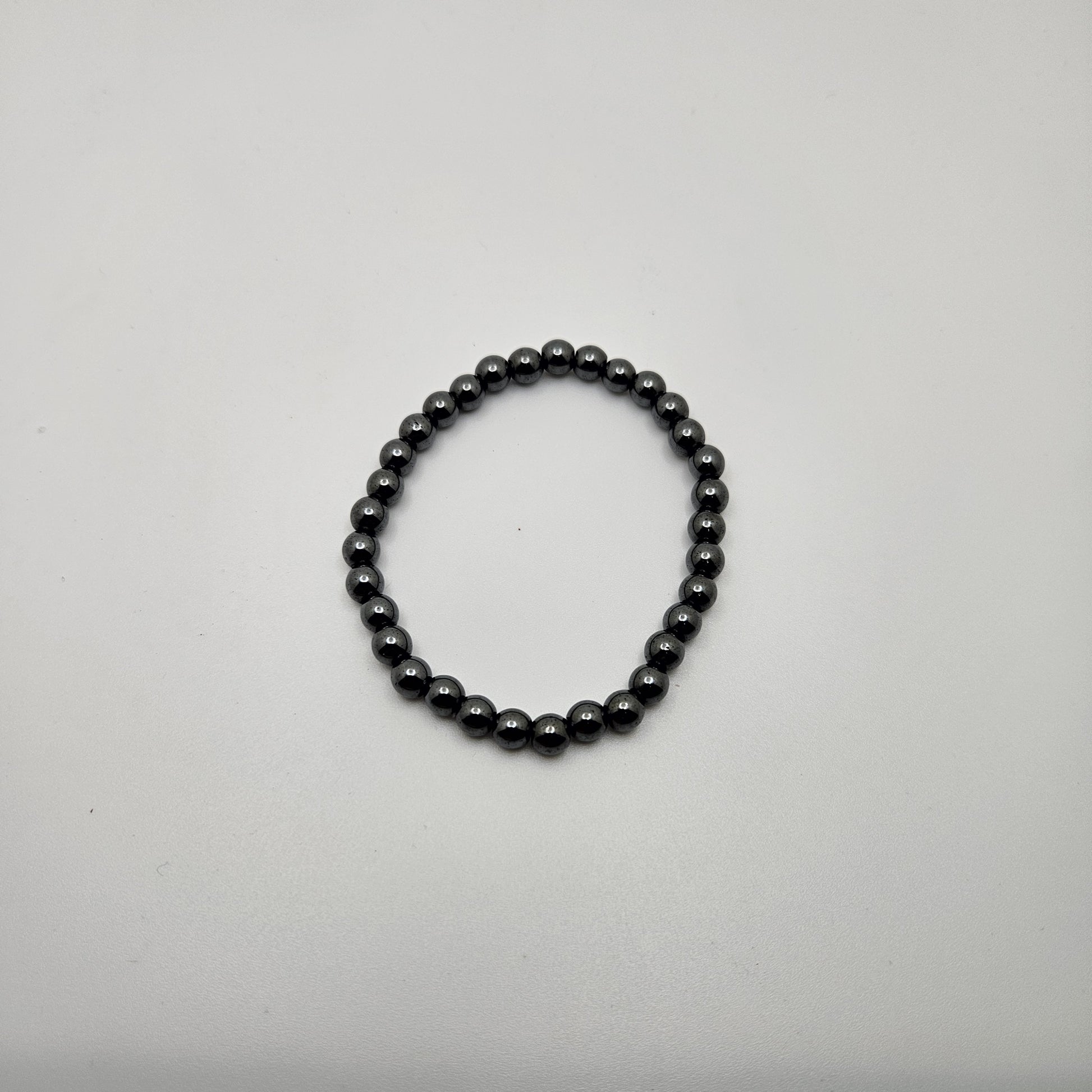 4mm Hematite Stretch Bracelet.