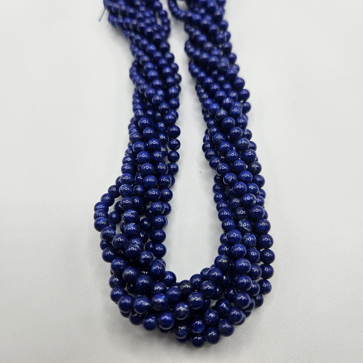 4mm Lapis Lazuli Round Bead Strand AAA Quality.