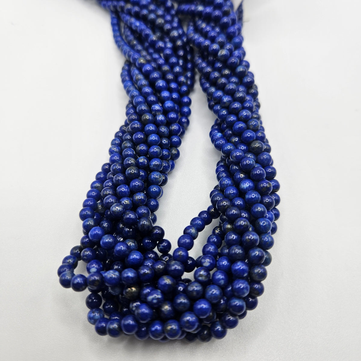 4mm Lapis Lazuli Round Bead Strand.
