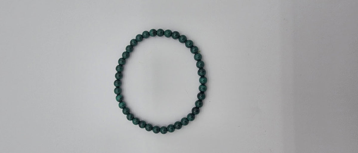 4mm Malachite Stretch Bracelet.