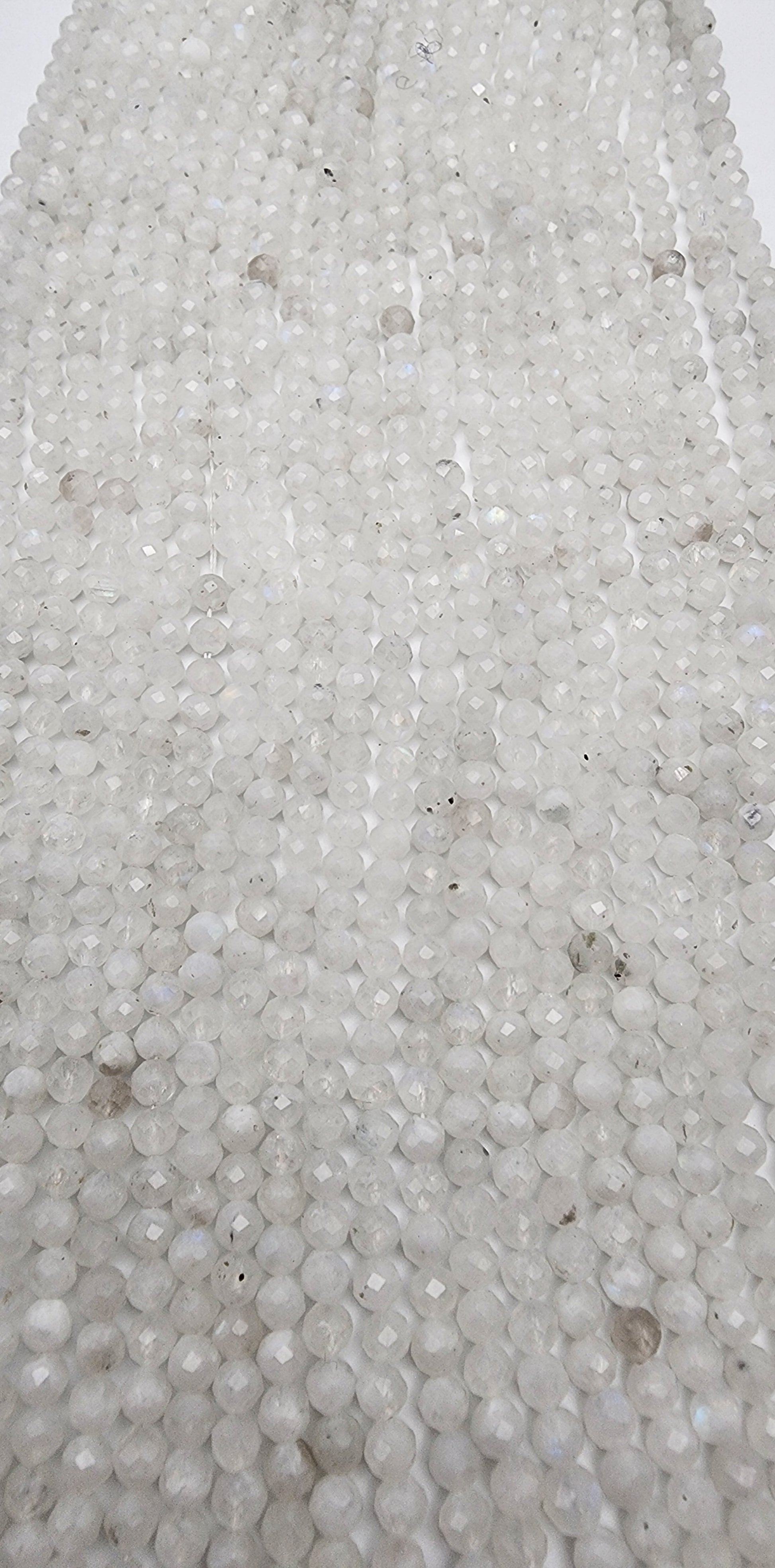 4mm Moonstone Faceted Bead Strand