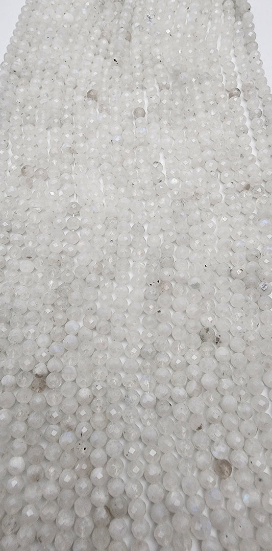 4mm Moonstone Faceted Bead Strand