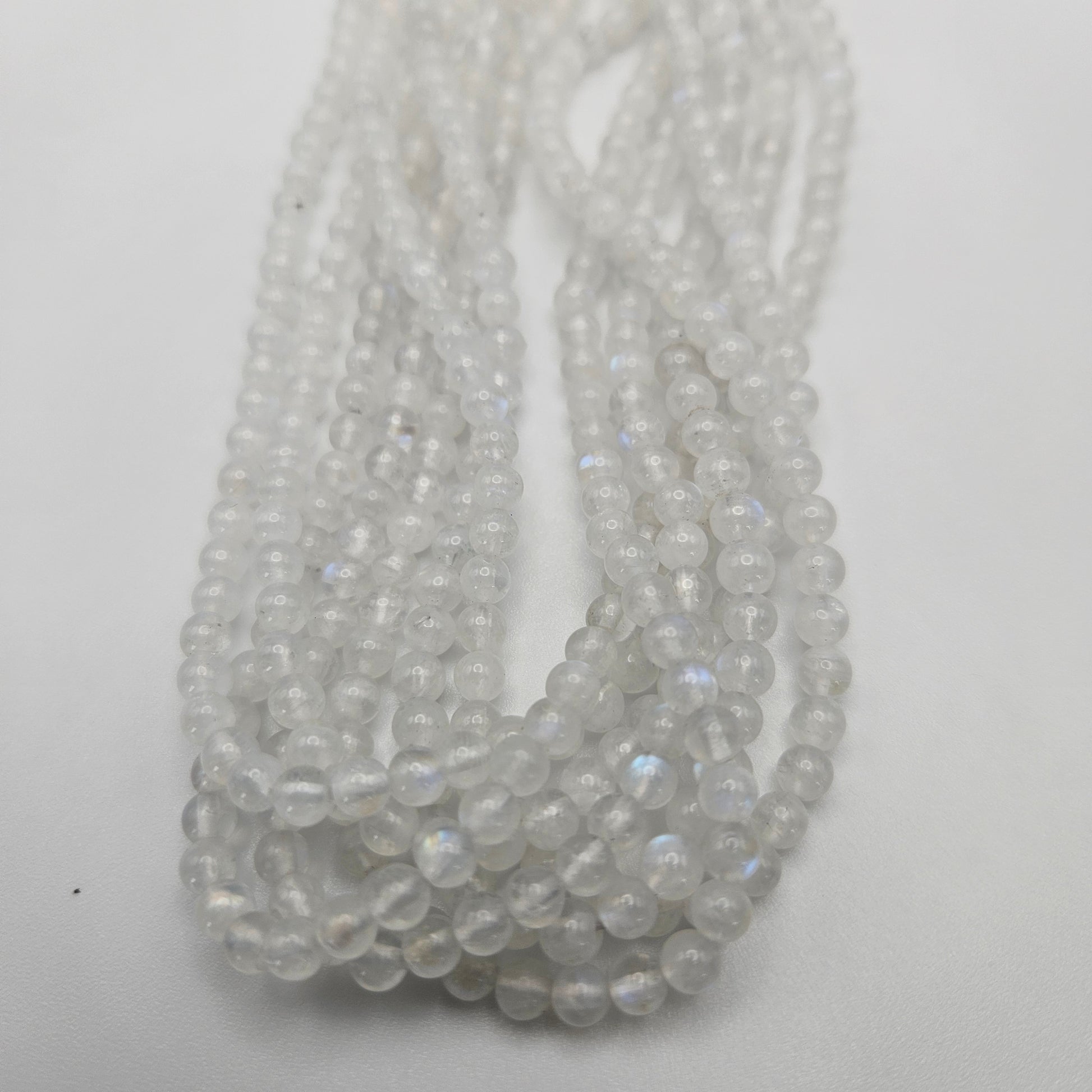 4mm Moonstone Round Bead Strand.