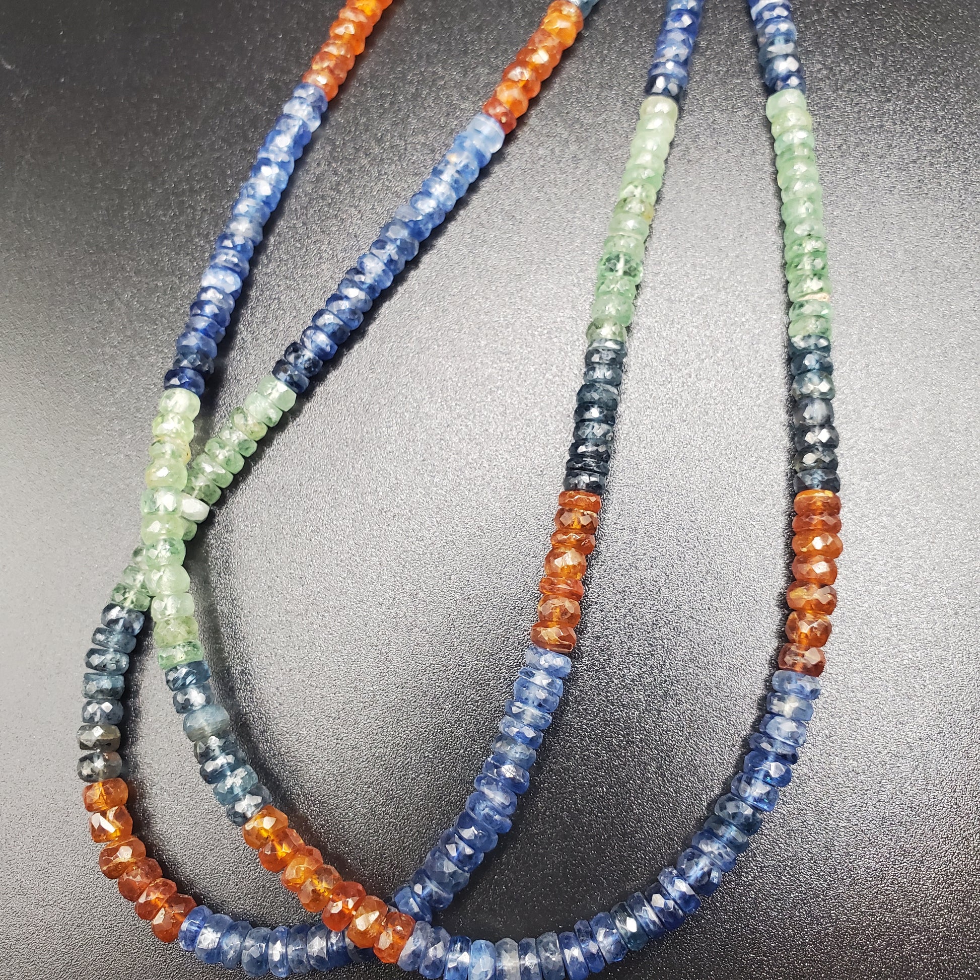 4mm Multi Kyanite Rondelle Bead Strand.