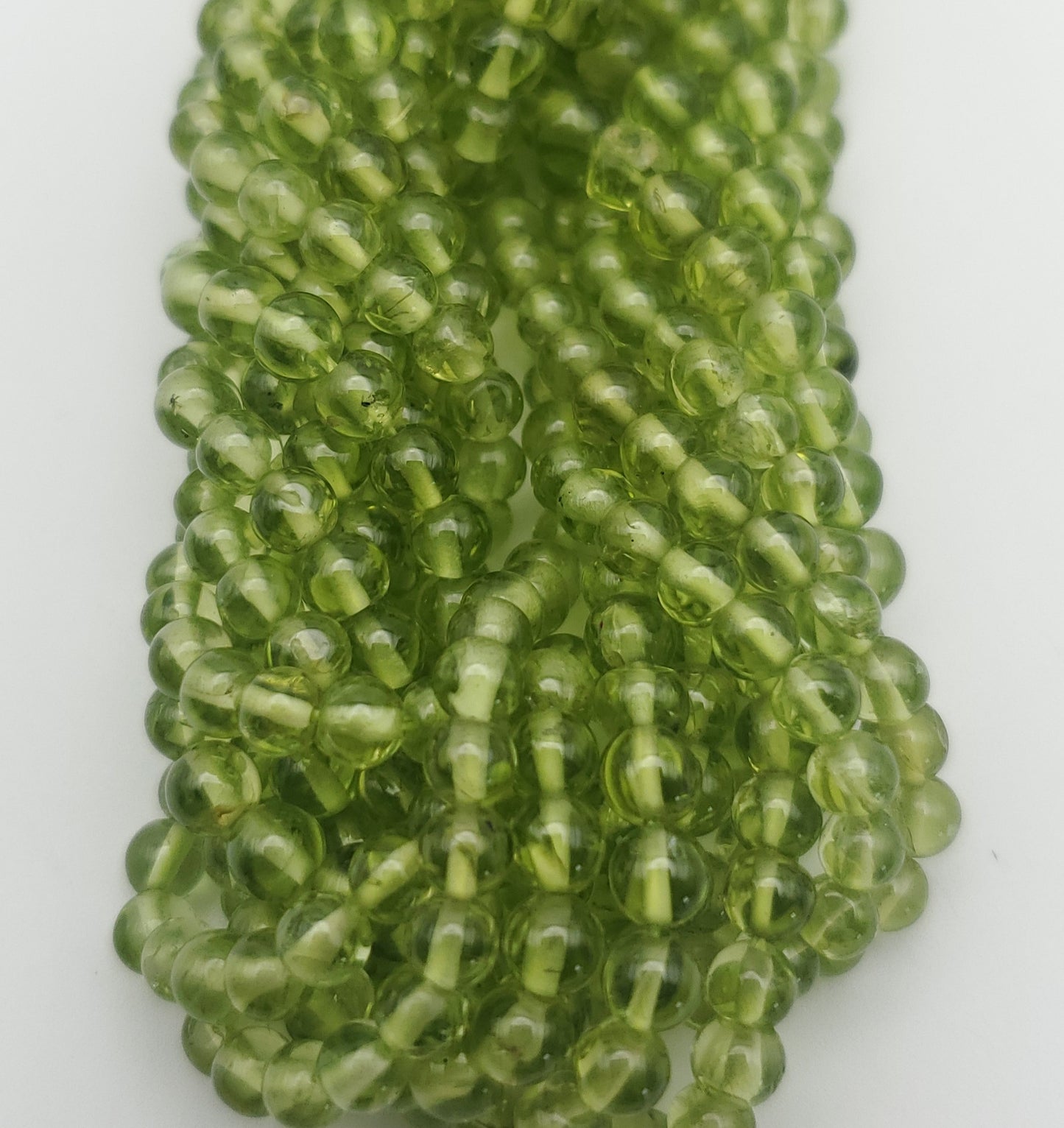 4mm Peridot Round Bead Strand.
