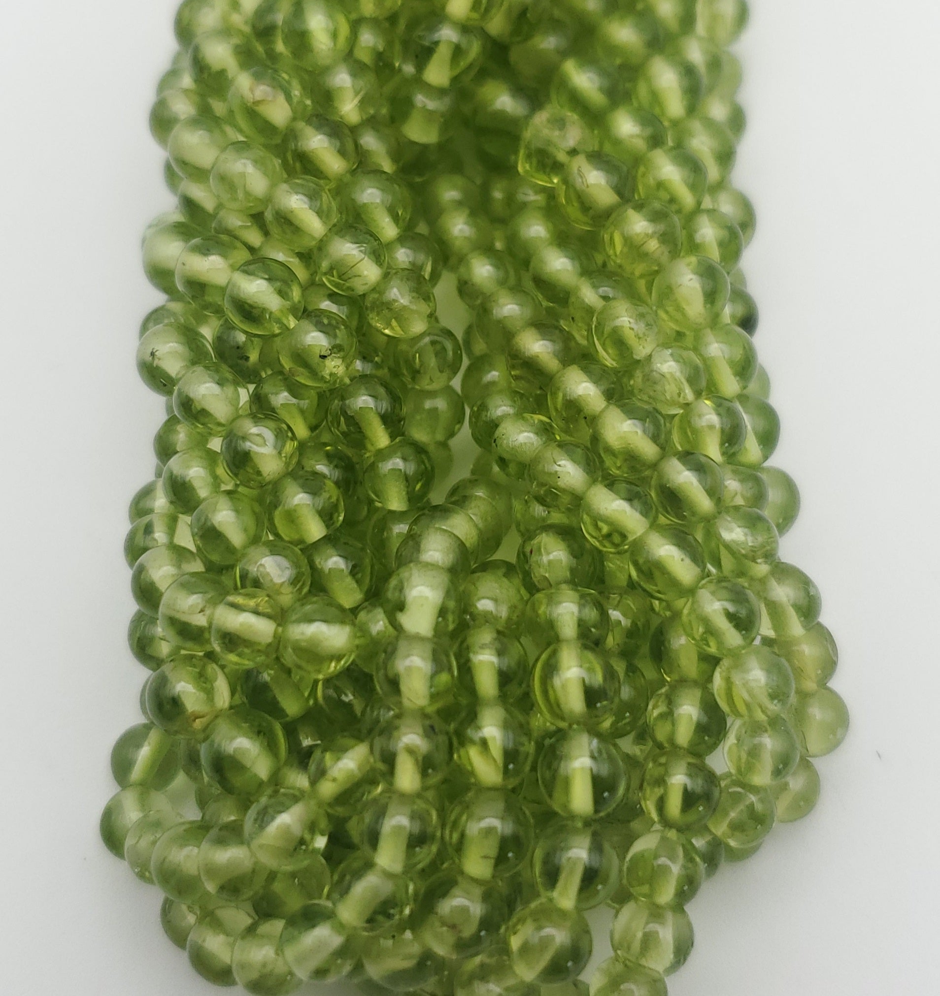 4mm Peridot Round Bead Strand.