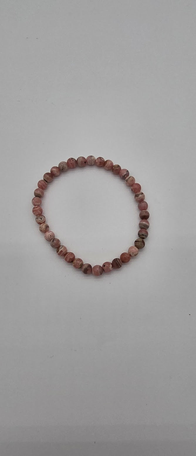 4mm Rhodonite Stretch Bracelet.