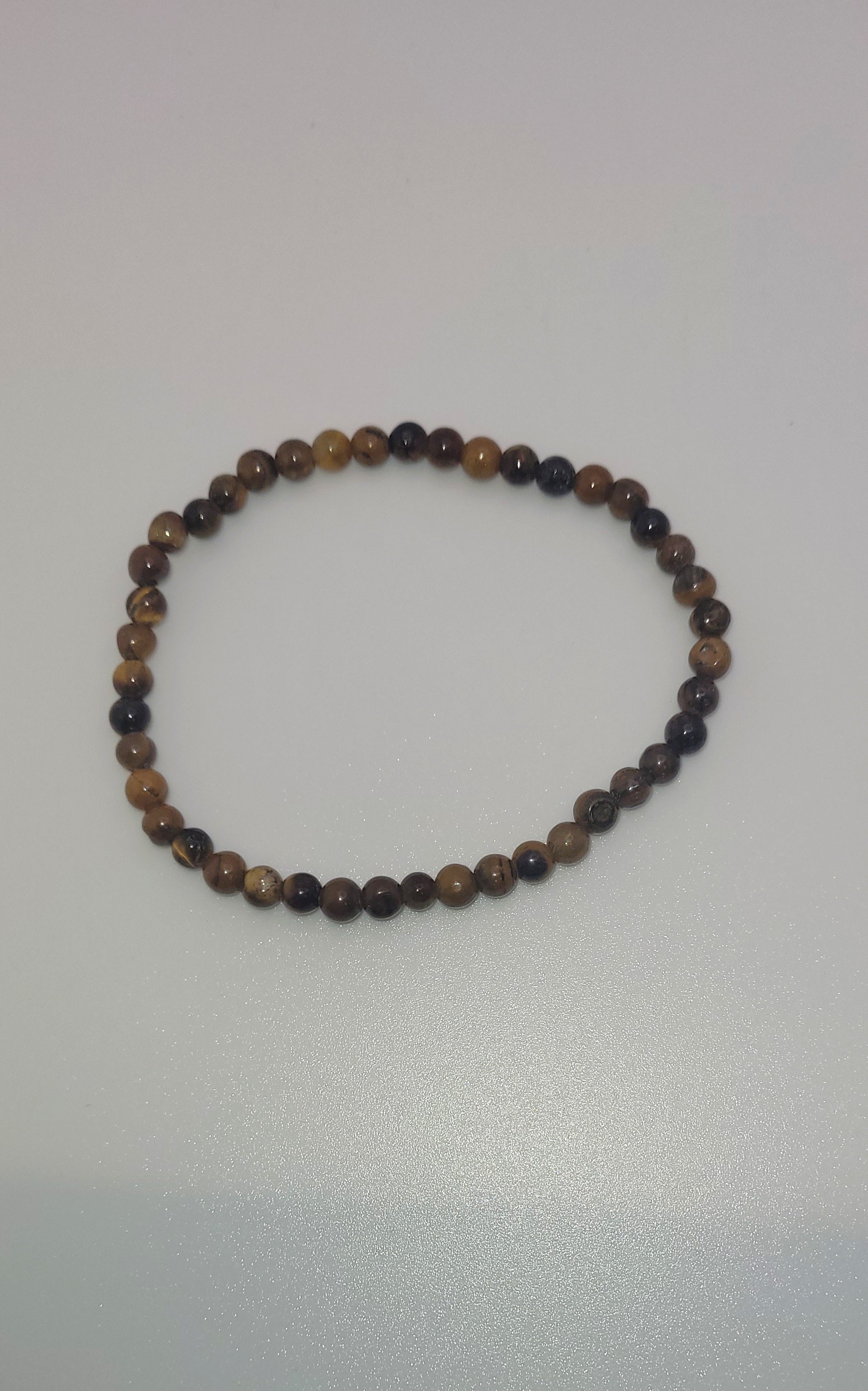 4mm Round Tiger Eye Bracelet.