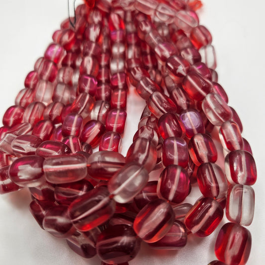 4x6 Rectangle Mermaid Glass Bead Strand.