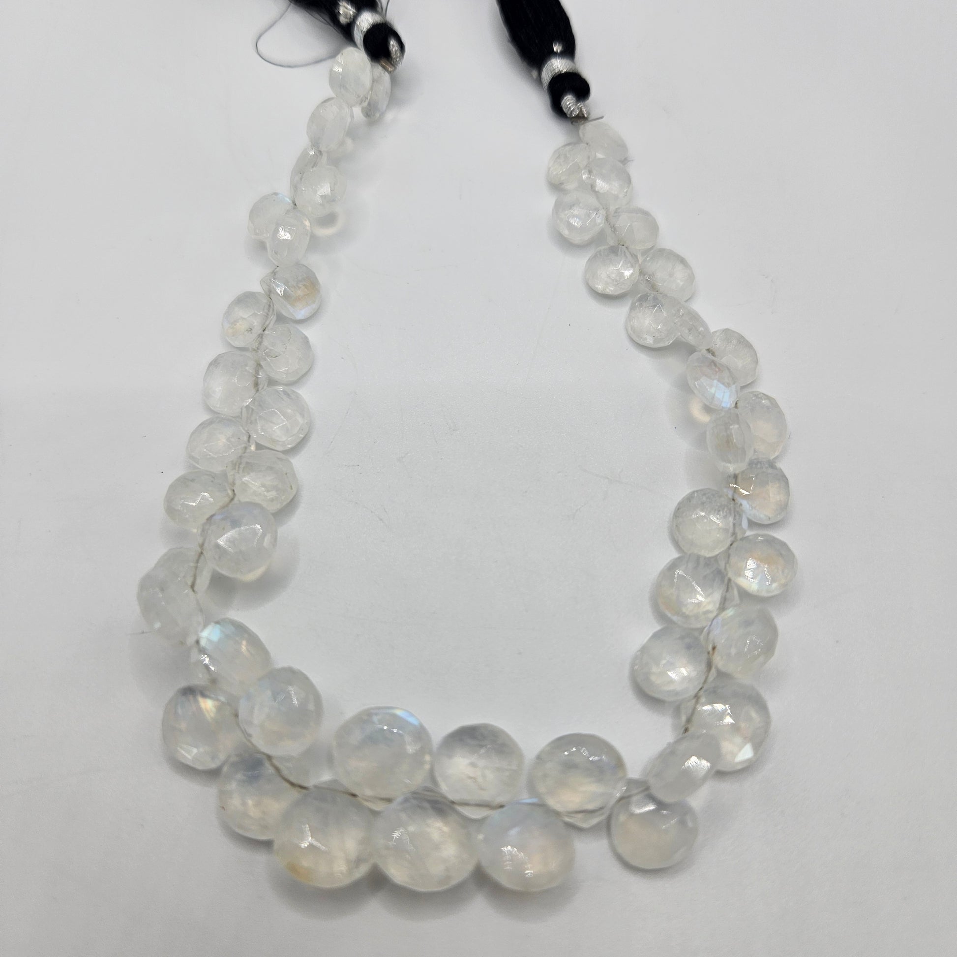 4x8mm Faceted Moonstone Top Drill Bead Strand.