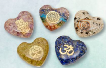 50mm Orgonite Heart Assorted.