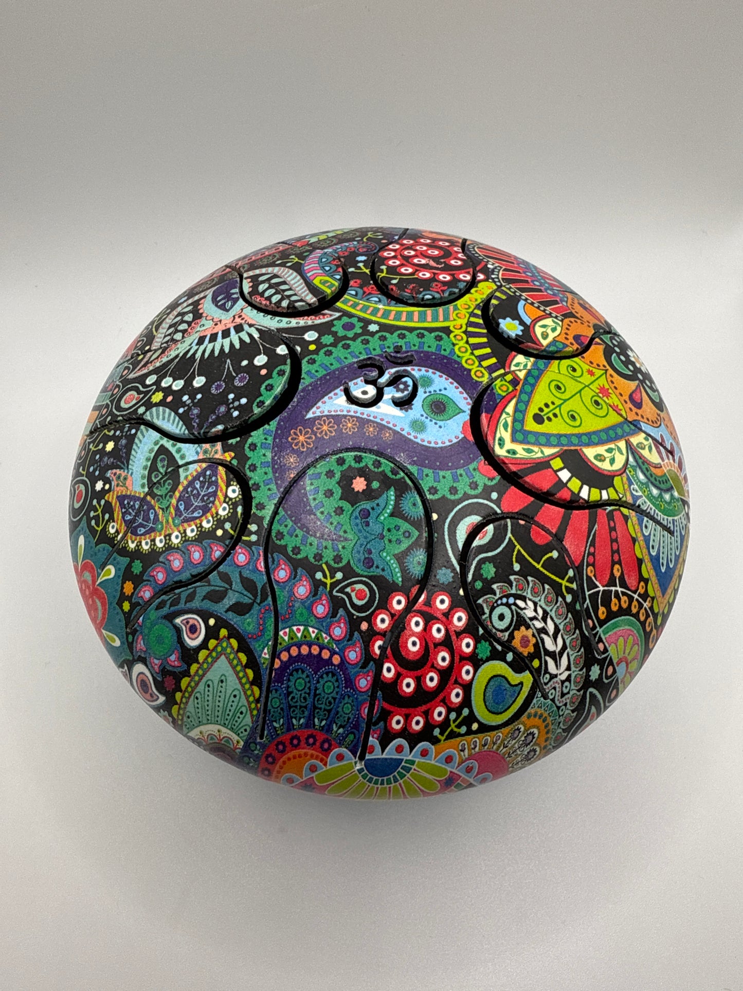 5” Colorful Mandala Tongue Drum.