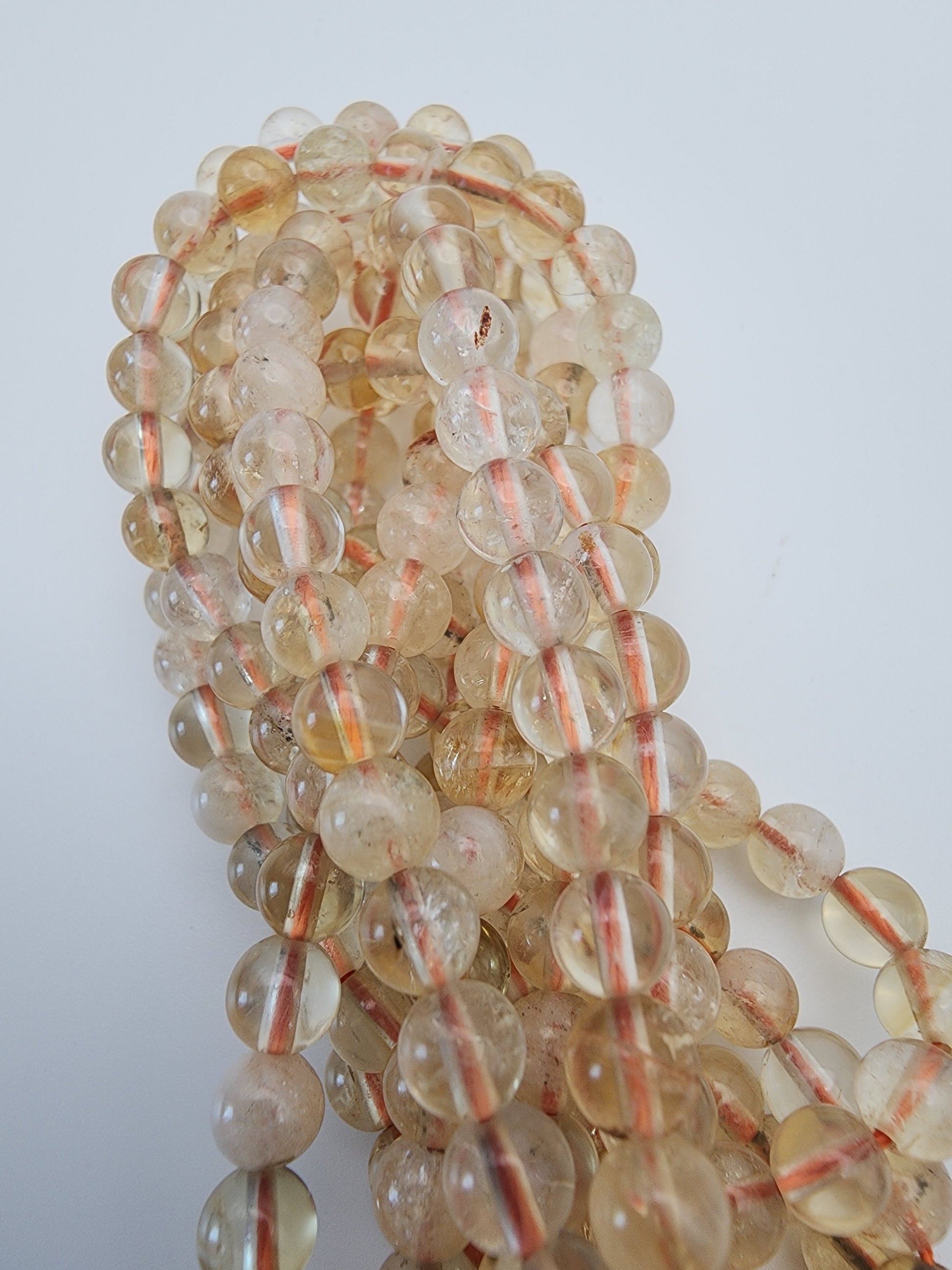 5mm Citrine Round Bead Strand.