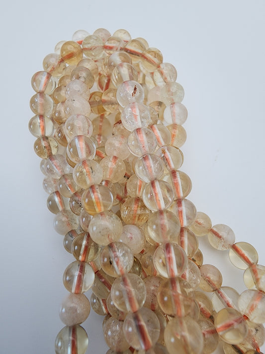 5mm Citrine Round Bead Strand.