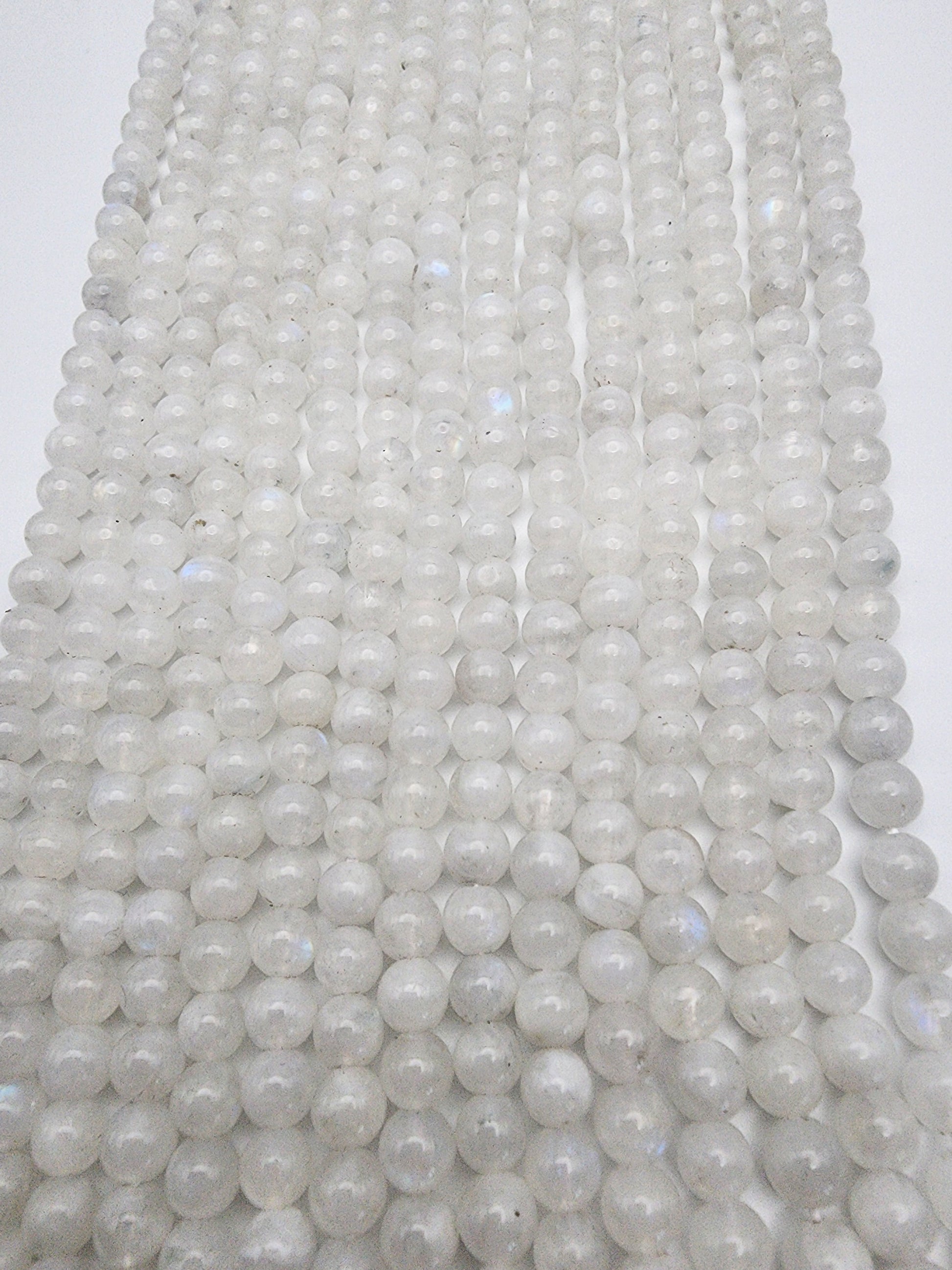 5mm Moonstone Round Bead Strand.