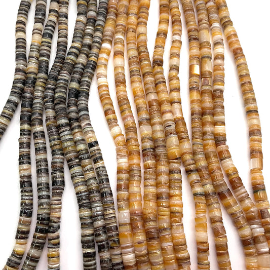 5mm Shell Heishe Beads Smooth Bead Strand.