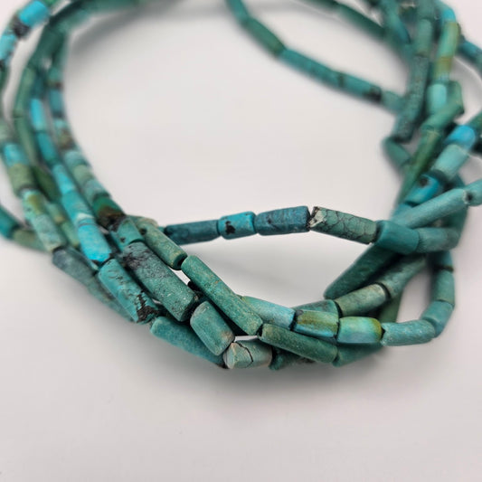 5mm Tube Turquoise Bead.