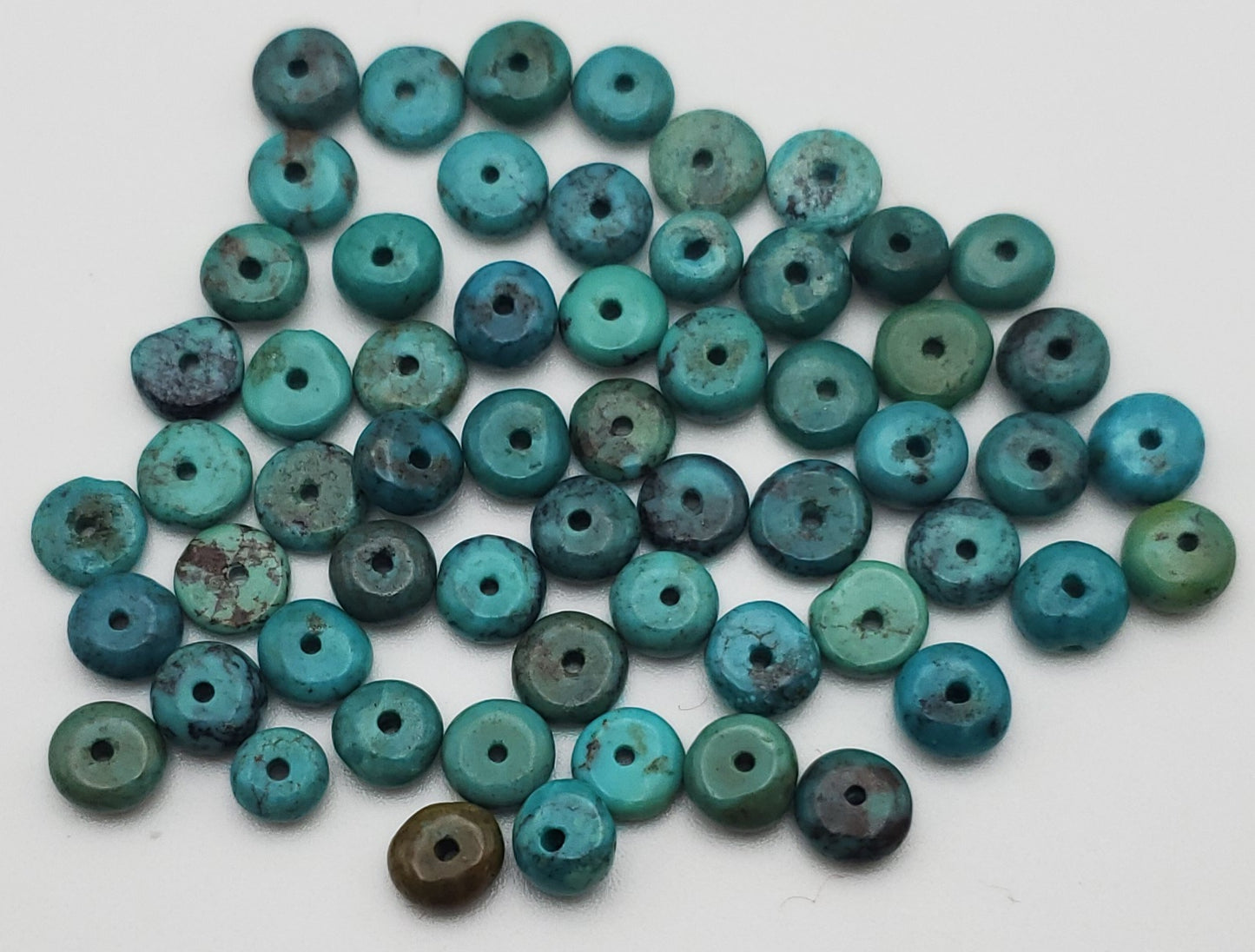 5mm Turquoise Heishi Single Bead.