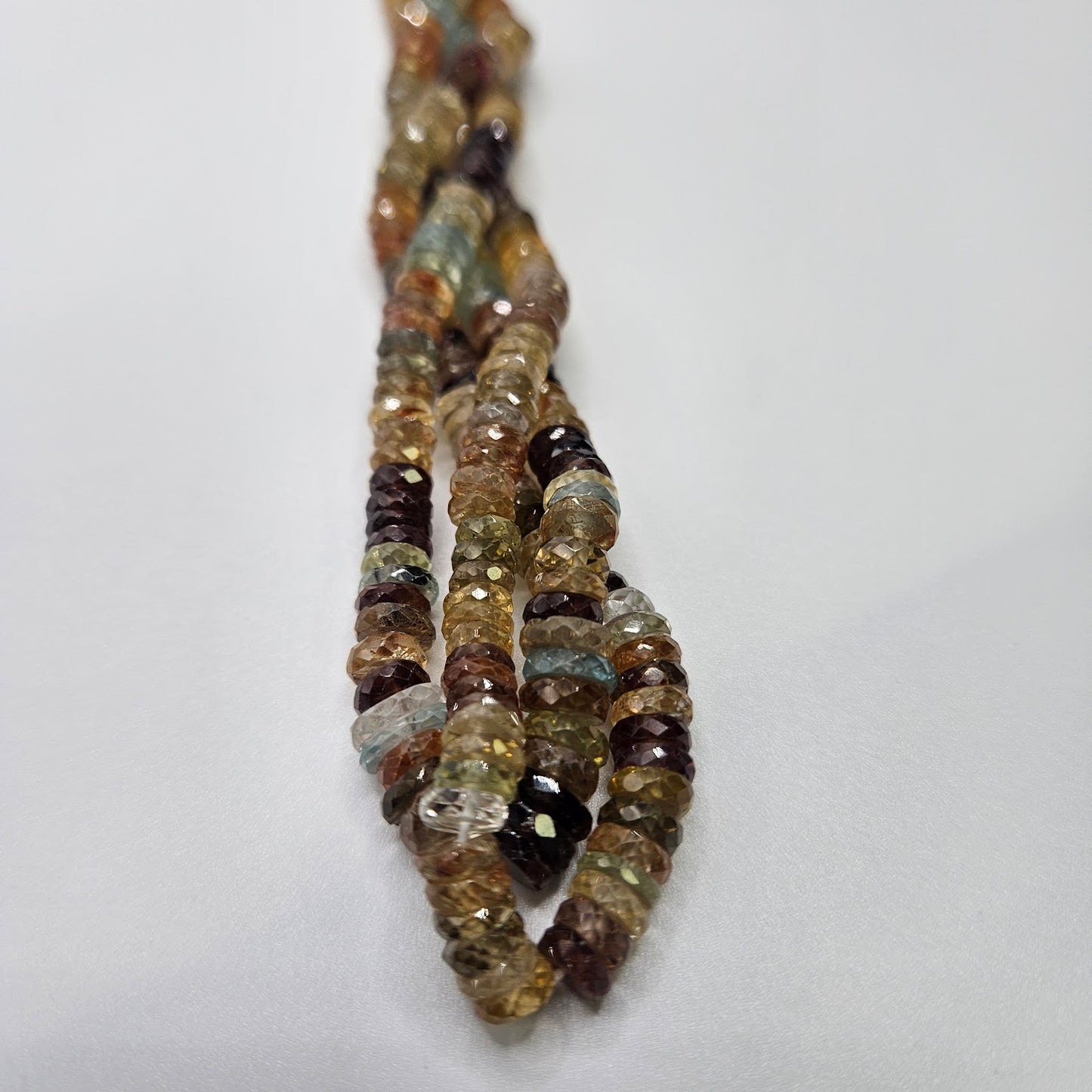 5mm Zircon Faceted Strand.