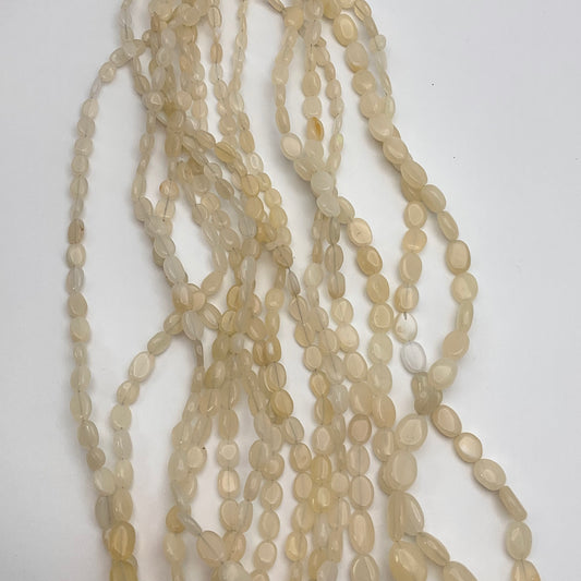 6-7mm Opal Oval Smooth Graduated Bead Strand.