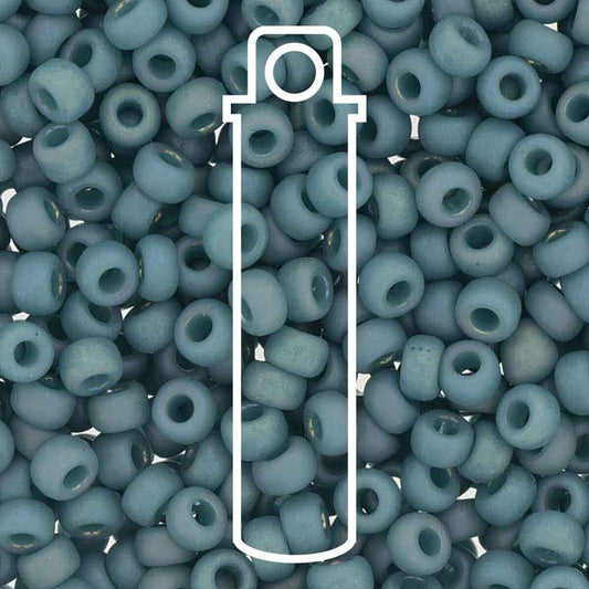 6/0 ROUND FROST OP GLAZE RNBW PEACOCK.