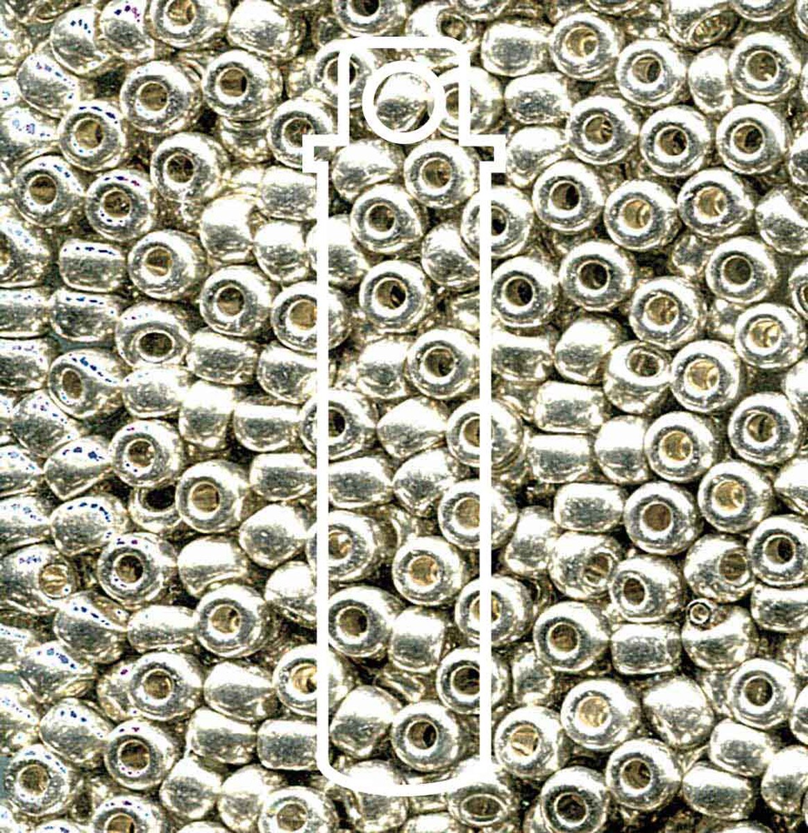 6/0 SEED BEAD GALV STERLNG SILVER 6-9181-TB.