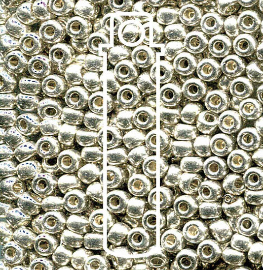 6/0 SEED BEAD GALV STERLNG SILVER 6-9181-TB.