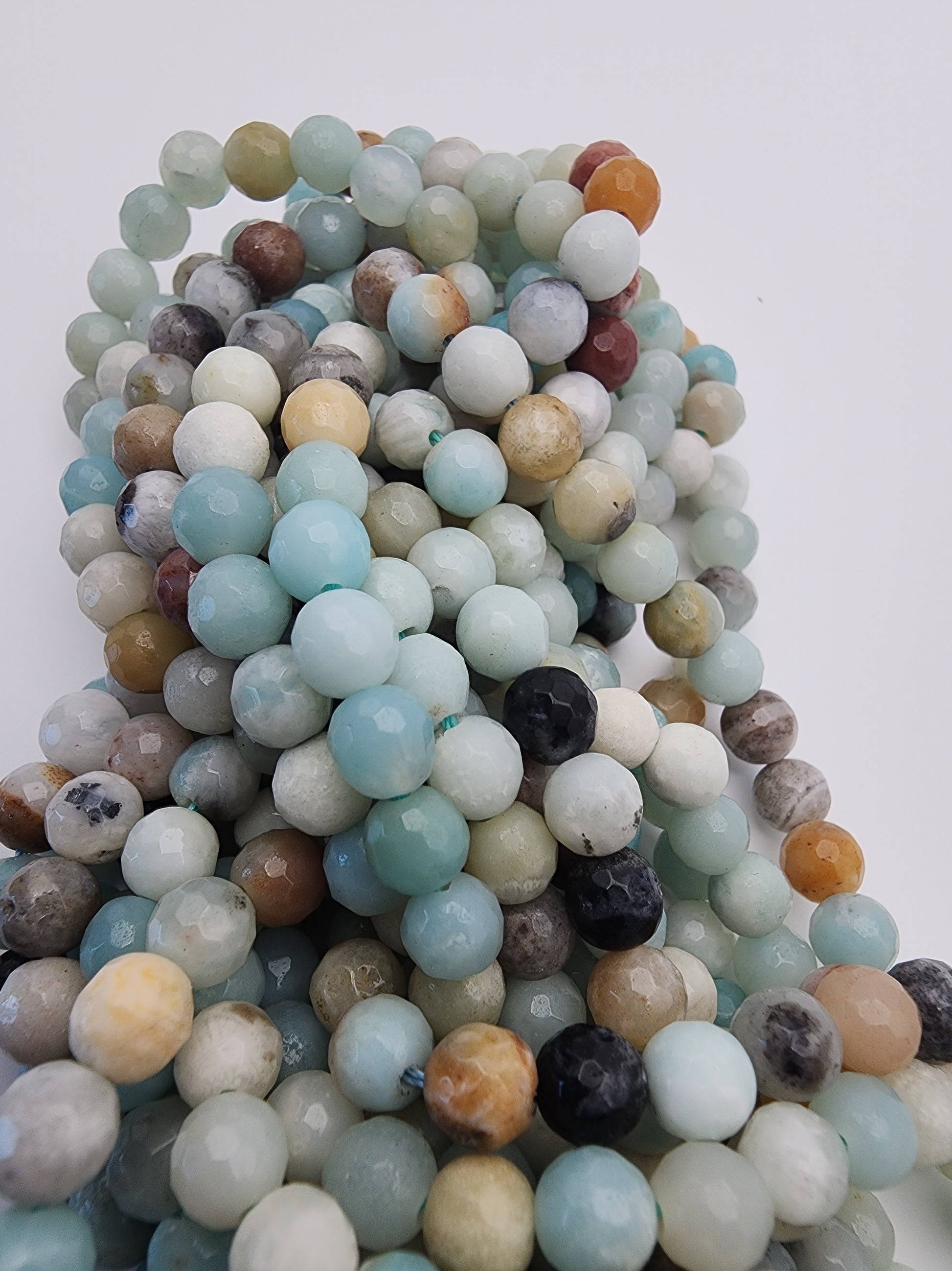 6mm Amazonite Faceted Bead Strand.