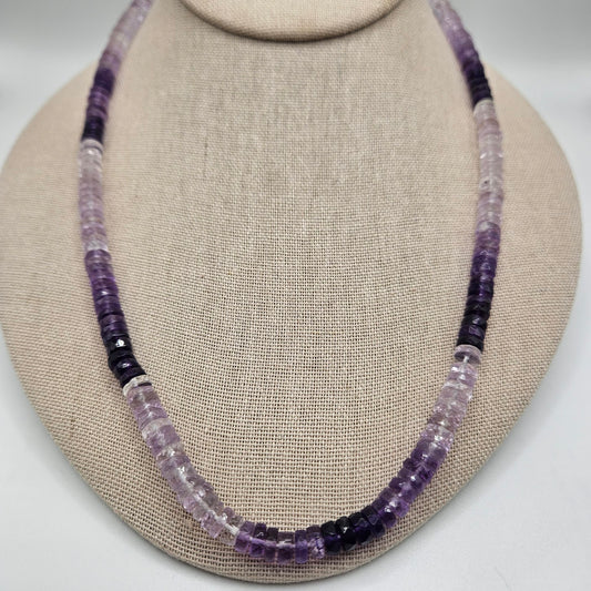 6mm Amethyst Faceted Ombre Strand.