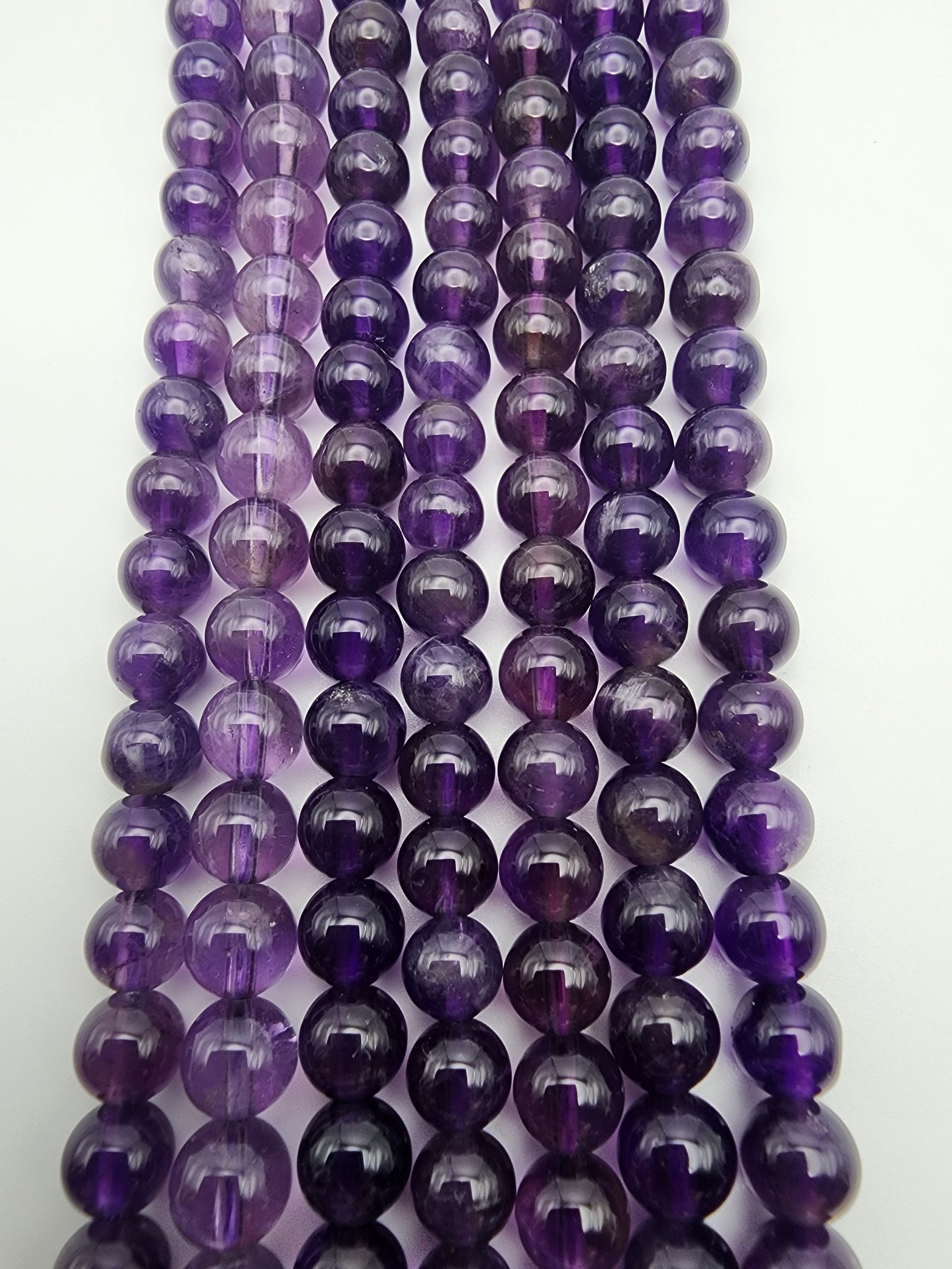 6mm Amethyst Round Bead Strand.