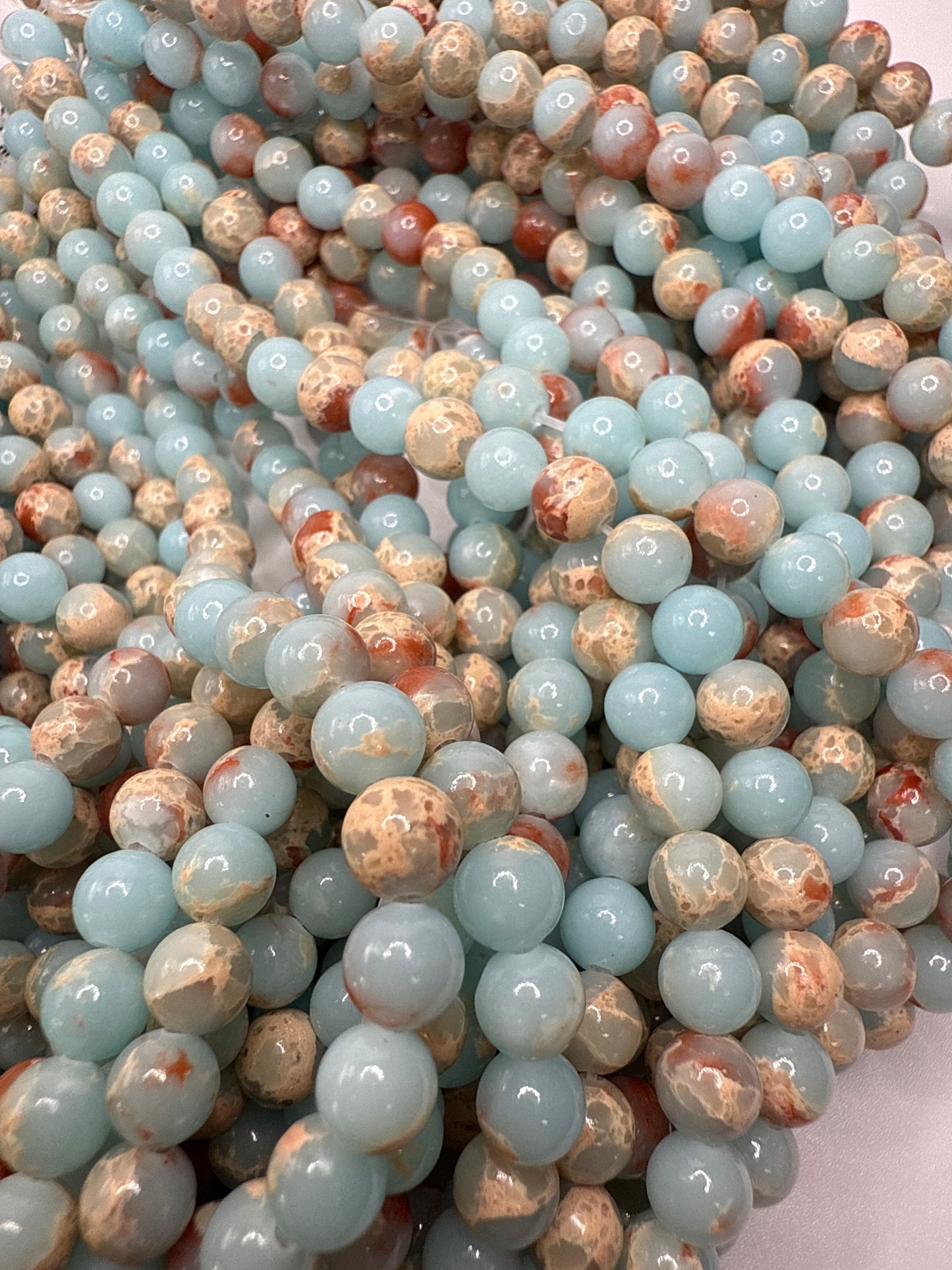 6mm Aqua Terra Jasper Round Smooth.