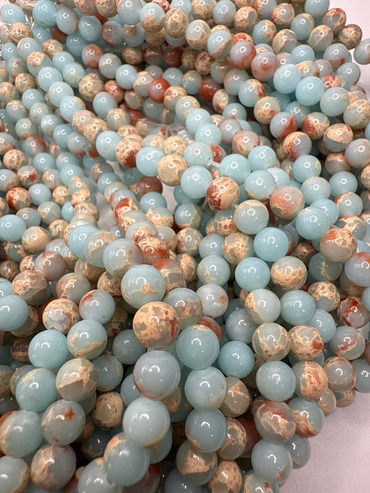 6mm Aqua Terra Jasper Round Smooth.