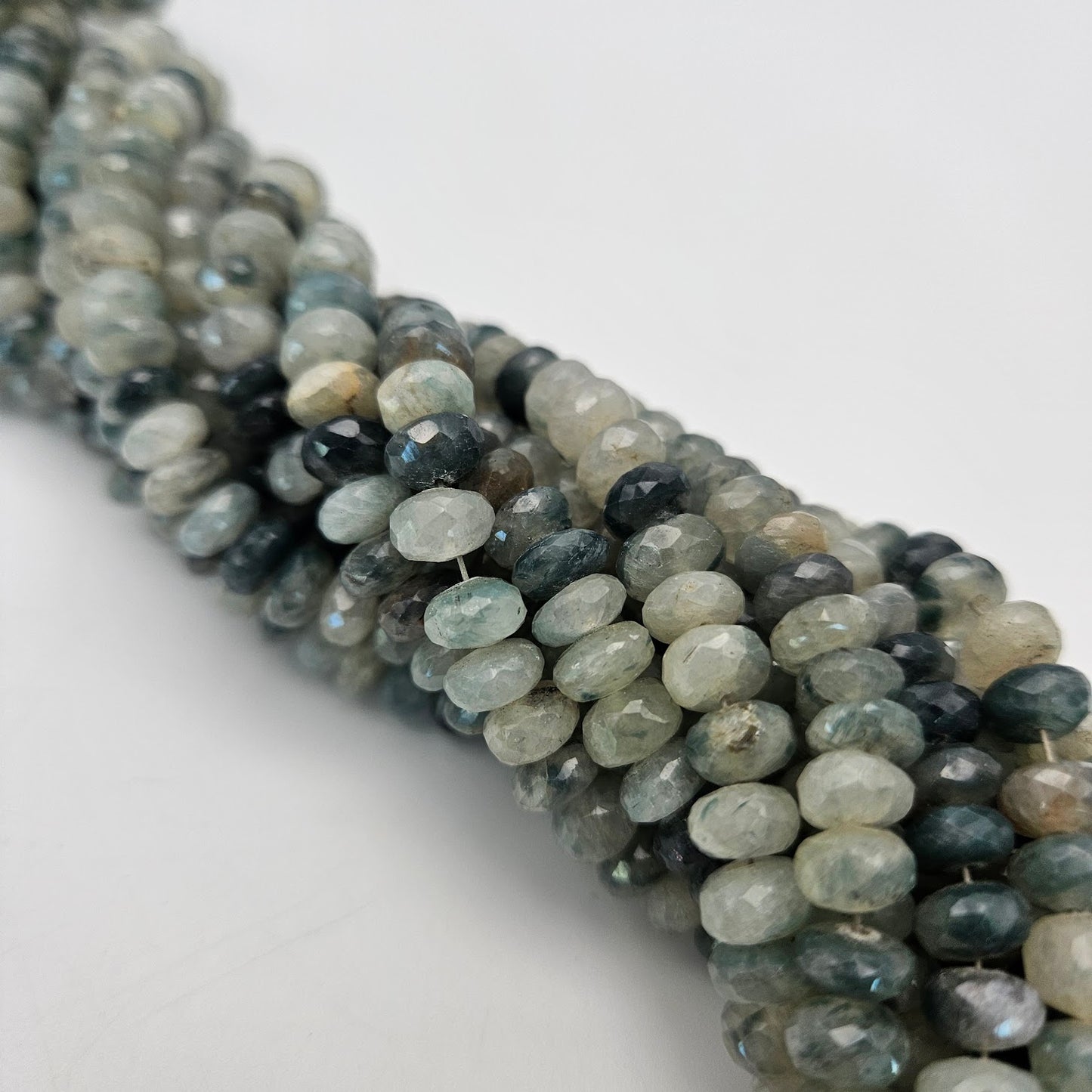 6mm Aquamarine Faceted Bead Strand.