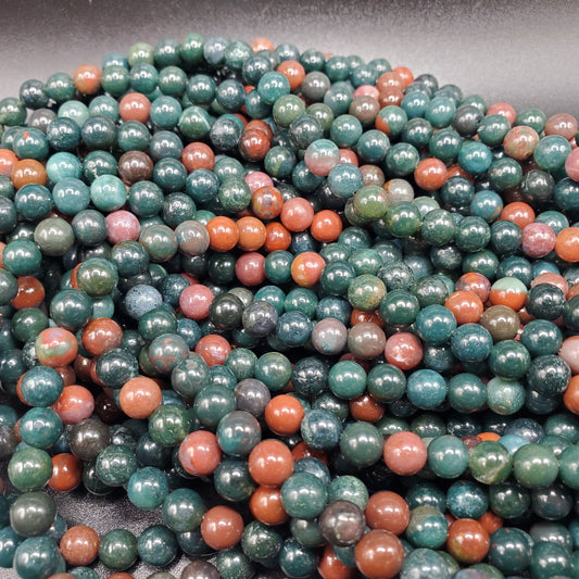 6mm Bloodstone Smooth & Round.