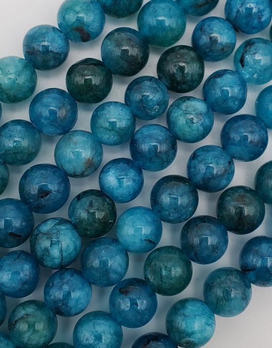 6mm Blue Apatite Round Bead Strand.
