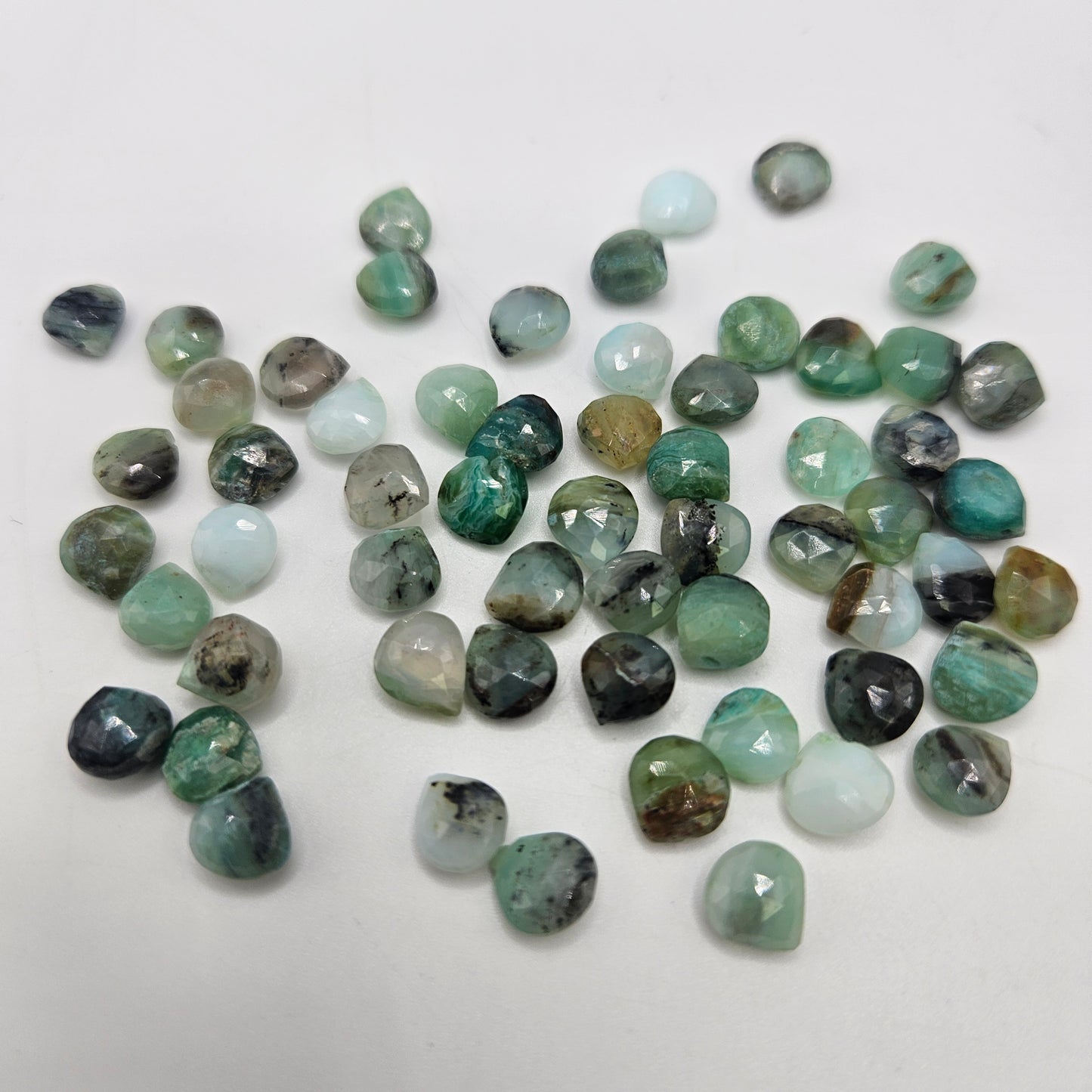 6mm Blue and Green Opal Top Drill Single Bead.