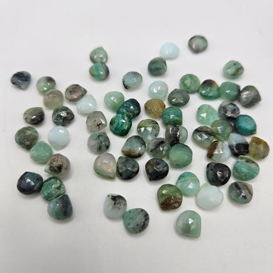 6mm Blue and Green Opal Top Drill Single Bead.